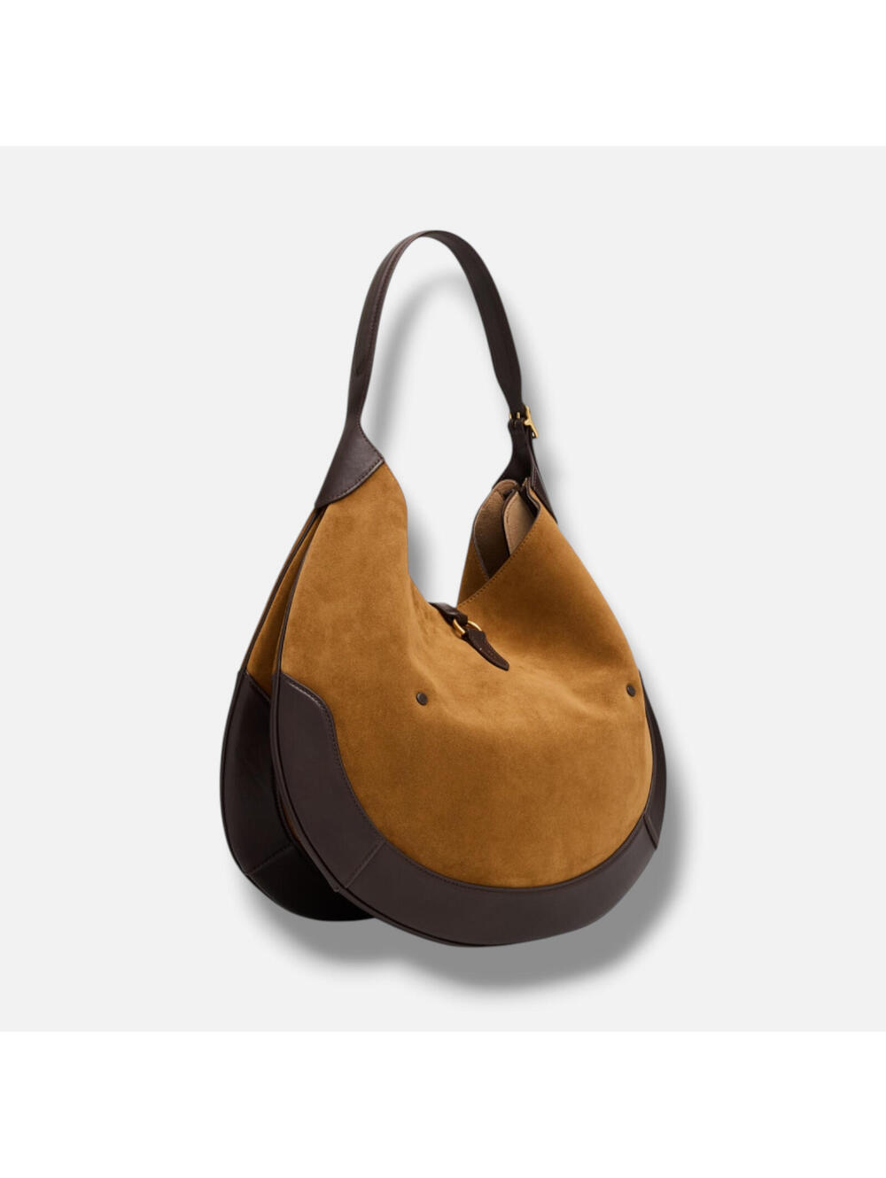 Polo ID Ralph Lauren Women's Brown Suede Large Shoulder Bag - Picture 4 of 7